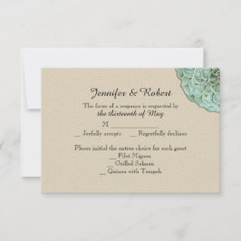 Tarjeta de respuesta Boda de Sage Succulent