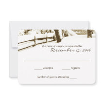 Tarjeta de respuesta Boda de Serenidad de Invierno