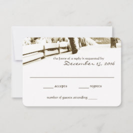 Tarjeta de respuesta Boda de Serenidad de Invierno