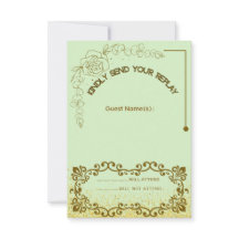 Tarjeta de respuesta Boda de vegetación floral