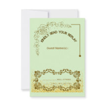 Tarjeta de respuesta Boda de vegetación floral