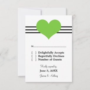 Tarjeta de respuesta Boda del corazón del sangre,