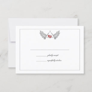 Tarjeta de respuesta Boda del corazón guardiana ma