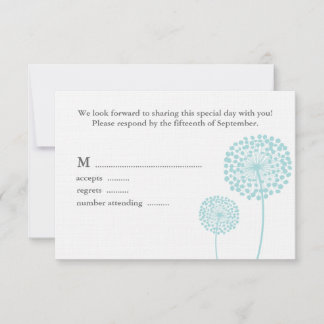 Tarjeta de respuesta Boda Dulce Dandelions