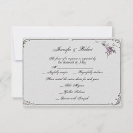 Tarjeta de respuesta Boda posada de marco de deco