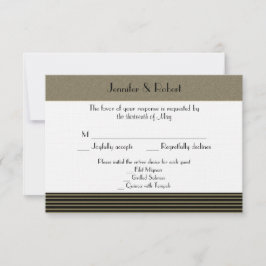 Tarjeta de respuesta Boda posh de Art Deco