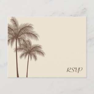 Tarjeta de respuesta Boda RSVP de árbol de palmas 