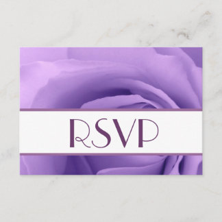 Tarjeta de respuesta Boda RSVP de Rosa púrpura