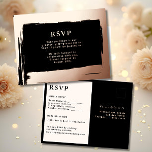 Tarjeta de respuesta Boda RSVP Elegancia moderna