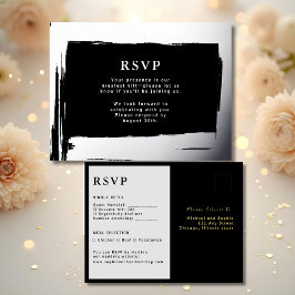 Tarjeta de respuesta Boda RSVP Elegancia moderna