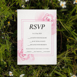 Tarjeta de respuesta Boda RSVP para rosas romantic
