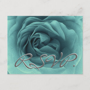 Tarjeta de respuesta Boda RSVP Rosa TURQUÍSTICO