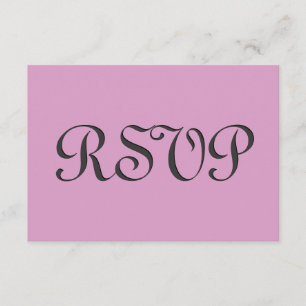 Tarjeta de respuesta Boda RSVP rosa y gris S236