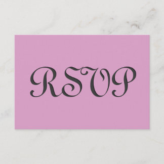 Tarjeta de respuesta Boda RSVP rosa y gris S236