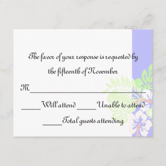 Tarjeta de respuesta Boda tropical