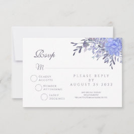 Tarjeta de respuesta Boda Vintage Floral RSVP