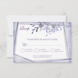 Tarjeta de respuesta Boda Vintage Floral RSVP