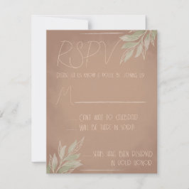 Tarjeta de respuesta boho de terracota