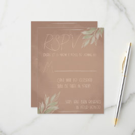 Tarjeta de respuesta boho de terracota