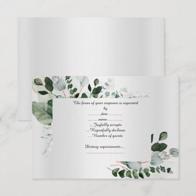 TARJETA DE RESPUESTA BOTÁNICA PLATA (Anverso / Reverso)