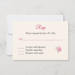 Tarjeta de respuesta Boysenberry Floral RSVP