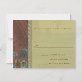 Tarjeta de respuesta caprichosa para Bodas de caba