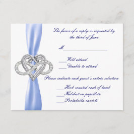 Tarjeta de respuesta cardíaca con infinito azul