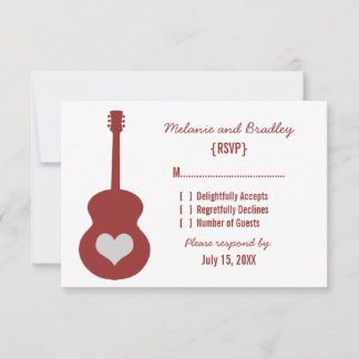 Tarjeta de respuesta cardíaca de guitarra maroon/p