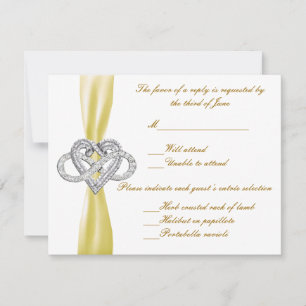 Tarjeta de respuesta cardíaca de infinito amarillo