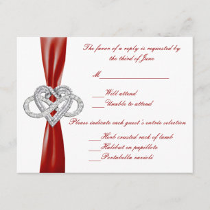 Tarjeta de respuesta cardíaca de infinito rojo