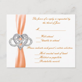 Tarjeta de respuesta cardíaca infinita naranja