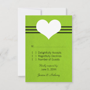 Tarjeta de respuesta cardíaca moderna, verde