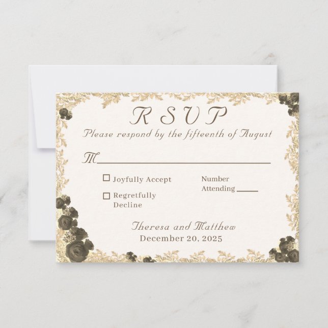 Tarjeta de respuesta católica para Rosas de origen (Anverso)