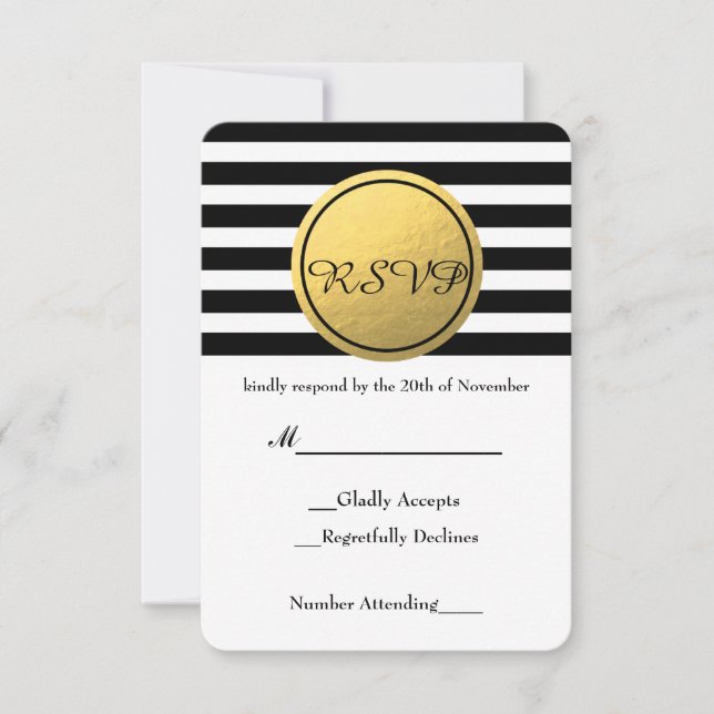 Tarjeta de respuesta circular con lámina de oro y  (Anverso)