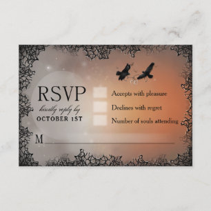 Tarjeta de respuesta coincidente Ravens Halloween