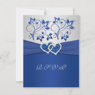Tarjeta de respuesta con cinta impresa Corazones u
