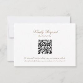 Tarjeta de respuesta con código QR de cresta de mo