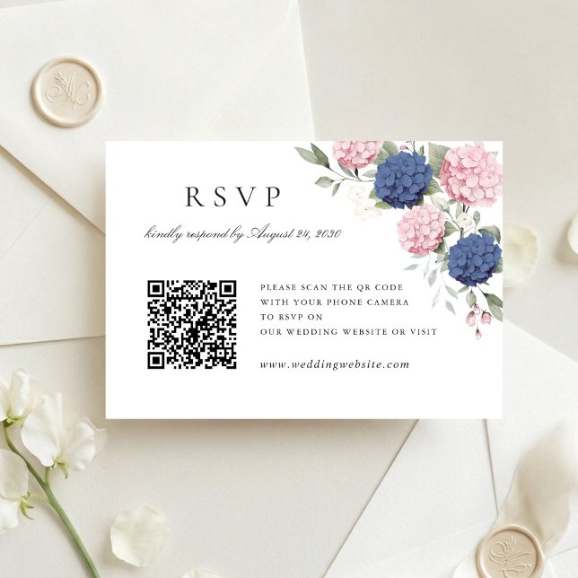 Tarjeta de respuesta con código QR para boda de ho (Subido por el creador)
