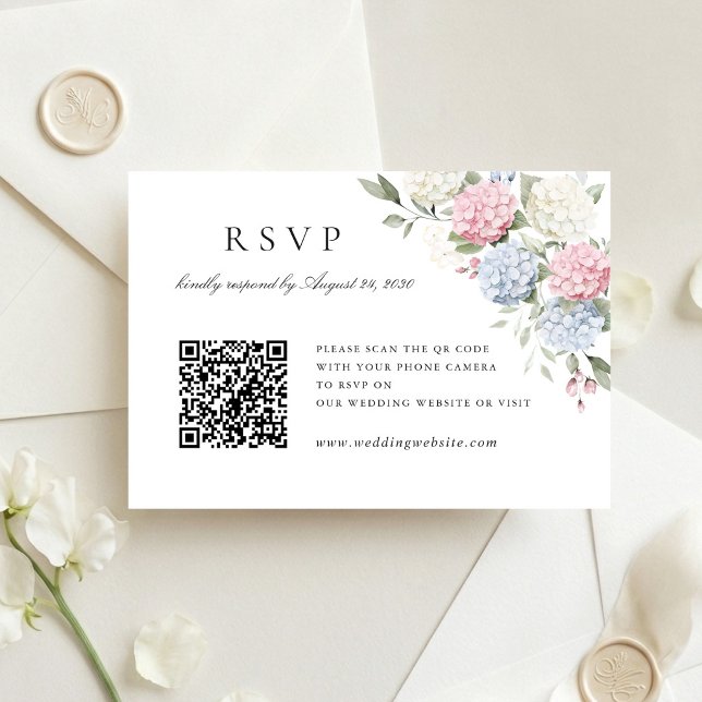 Tarjeta de respuesta con código QR para boda de ho (Subido por el creador)