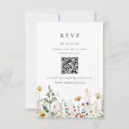Tarjeta de respuesta con código QR para boda en ca