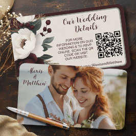 Tarjeta de Respuesta con Código QR y Foto para Bod