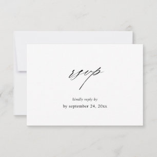 Tarjeta de respuesta con comida Chic 4 Black & Whi
