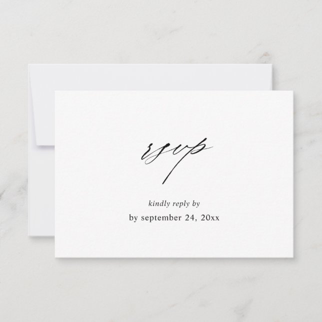 Tarjeta de respuesta con comida Chic 4 Black & Whi (Anverso)