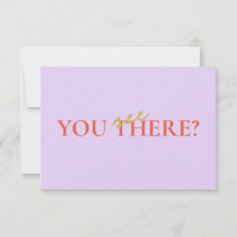 Tarjeta de respuesta con letra minimalista color n