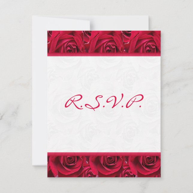 Tarjeta de respuesta con muchas rosas rojas - NO C (Anverso)