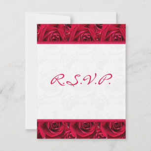 Tarjeta de respuesta con muchas rosas rojas - NO C