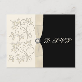 Tarjeta de respuesta con Nudo de Amor de Perla y M