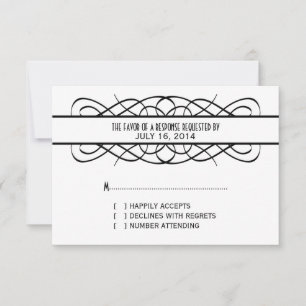 Tarjeta de respuesta con sabor a marfil-deco