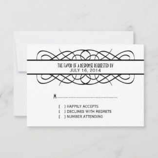 Tarjeta de respuesta con sabor a marfil-deco