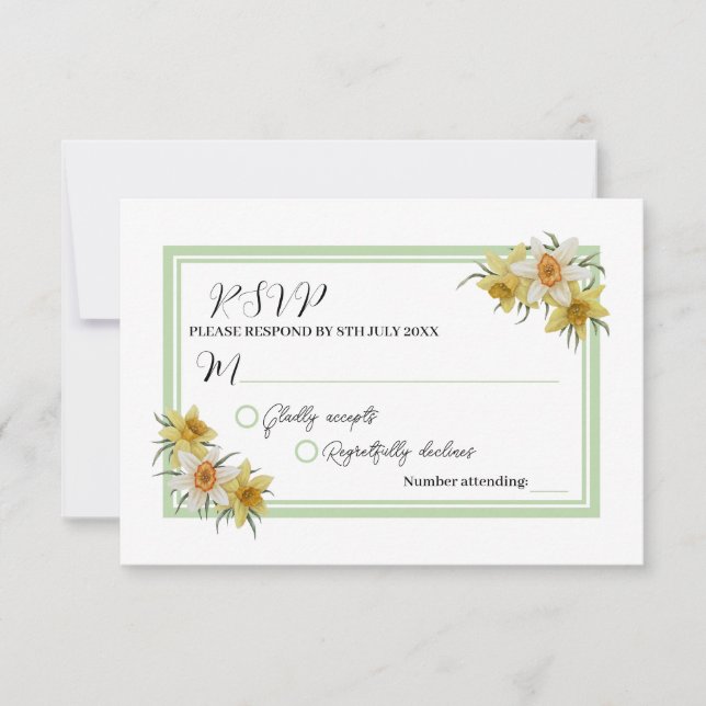 Tarjeta de respuesta Daffodil (Anverso)
